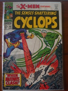 X-Men #45 American Comics 1968 год Cyclops носорог черный ps X men X- men Silver Age Marvel Comics Vintage ma- bell 