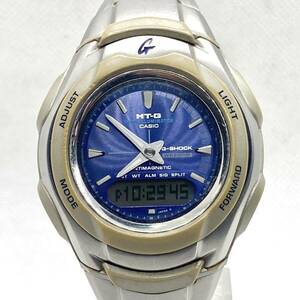 【稼働品】G-SHOCK　MTG-520　CASIO　アナデジ　ブルー文字盤　時計