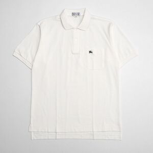 TG9138 Burberry /Burberrys * polo-shirt with short sleeves * white group * deer. .* shirt * pull over * men's *sizeL