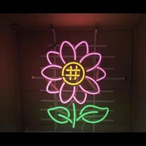 オーダーメイド ネオンサイン 向日葵 ハッシュタグデザイン ガラス管 オリジナル