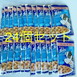 サーモン フィリックス パウチ キャットフード 猫 24袋セット ウェットフード 総合栄養食　餌　成猫用