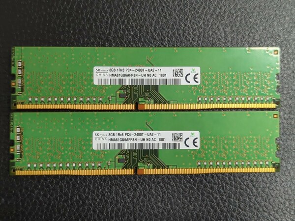 0601-6 SKhynix ディスクトップ用 メモリ DDR4 2400T 8GB 2枚