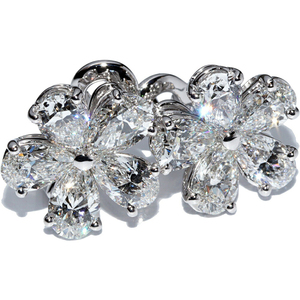  BVLGARY серьги K18WG diamond 10P(9.00ct)(F-VS2-VERYGOOD-NONE)(E-VS2-VERYGOOD-FAINT) флора цветок серьги 