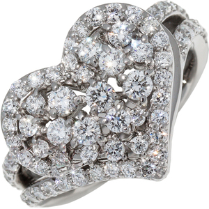  Ponte Vecchio ring K18WG diamond 1.31ct Heart 