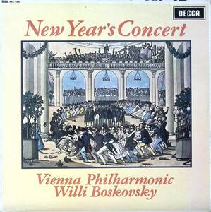 【優秀録音】ボスコフスキー指揮ウイーンPO 1967 New Year's Concert 英Decca Large溝付ED2ラベル Stereo盤 SXL6332(1L/1L)