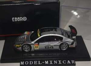 ▲エブロ 1/43 Subaru レガシィー Legacy B4 GT300 62# R&D