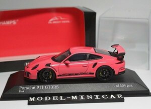 ▲絶版！最後！PMA 1/43 ポルシェ Porsche 911（991）GT3 RS Pink 世界限定504台！Minichamps Almost Real AR