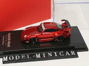 ▲世界限定！Metallic Red！CM 1/64 ポルシェ Porsche 911 993 RWB RAUH-Welt 新品