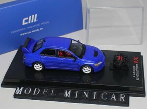 ▲超希少！限定品！Blue with Engine！CM 1/64 ランサーエボリューション Mitsubishi Lancer EVO IX 9 新品