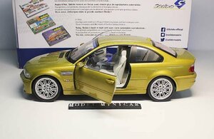 ▲入手困難！PHOENIX YELLOW！SOLIDO 1/18 BMW E46 M3 Coupe 2000 CSL 新品