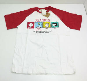 ☆未使用☆PEANUTS/ピーナッツ スヌーピー 半袖 Tシャツ サイズL 赤 キャラクター レディース 保管品