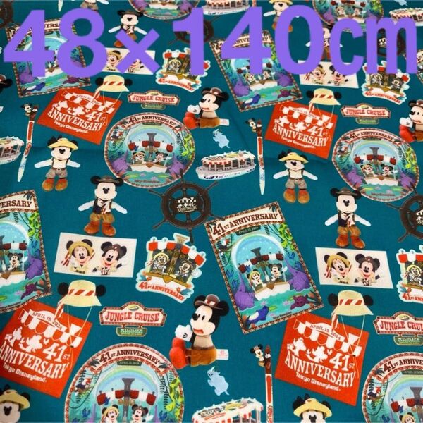 ディズニー41周年 生地 深緑