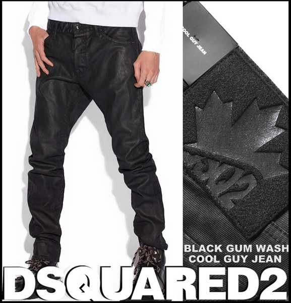 22-23AW■新品107,800円【 DSQUARED2 ディースクエアード 】BLACK GUM WASH COOL GUY/クールガイ コーティングデニム54/W96-98cm相当