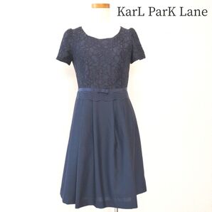 KarL ParK Lane レースワンピース 紺色 上品 セレモニー