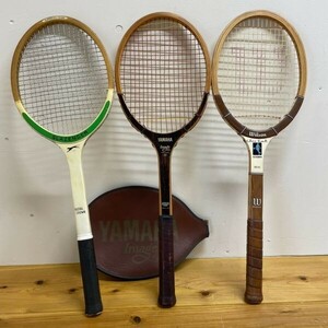 F2028 Vintage tennis racket x 3 point summarize #YAMAHA| Yamaha Image 66 #ROYAL CROWN SLAZENGER #Wilson Chris * ever to
