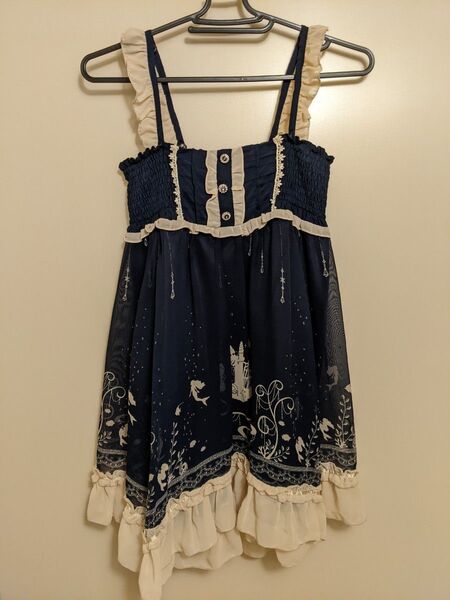 axes femme 人魚姫チュニック風ワンピース ネイビー
