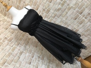 h01018●avvenente vestito　アベネンテ　衣装　ドレスワンピース　ブラック　ラメ　チュール　