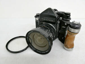 【ASAHI PENTAX/アサヒペンタックス】巳②25//6×7 TTLファインダー中判カメラ/Super-Multi-Coated TAKUMAR/6×7 1:3.5/55mm グリップ付き