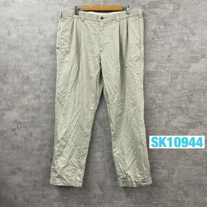 BROOKS BROTHERS Brooks Brothers chino pants beige two tuck Zip fly W38L30 absolute size W38in large size old clothes SK10944