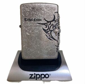zippo USA 3D シルバー 十字架 ビンテージ風 ジッポー No.708
