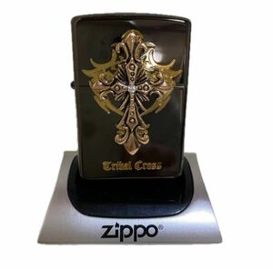 USA 3D ブラックゴールド十字架　ジッポ　zippo ライター No.701