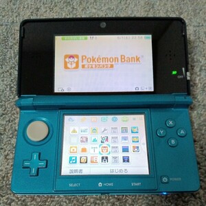 [ прекрасный товар * работа *] Pokemon банк pokem- балка загрузка завершено Nintendo 3DS aqua blue коробка инструкция * принадлежности 0