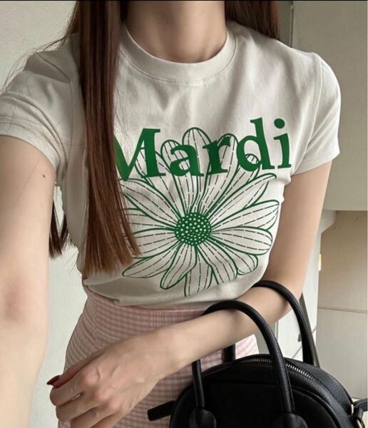 Mardi Mercredi Tシャツ マルディメクルディ　ショート丈　グリーン