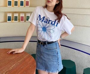 韓国　人気　Mardi Mercredi Tシャツ マルディメクルディ　ホワイト