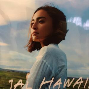 未使用★長谷川潤　JAL HAWAII 非売品クリアファイル / 日本航空　JAPAN AIRLINES★2