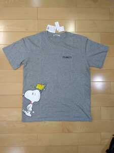 ★★★新品未使用★ピーナッツストア購入★スヌーピー PEANUTS SNOOPY グレー メッセージTシャツ XLサイズ LLサイズ ビンテージスヌーピー