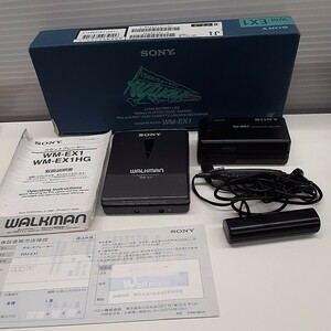 SONY Sony WALKMAN WM-EX1 Walkman portable cassette player earphone charger box instructions attaching junk .