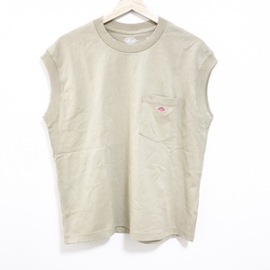 ダントン DANTON ノースリーブTシャツ サイズ36 S - カーキ メンズ クルーネック 美品 トップス