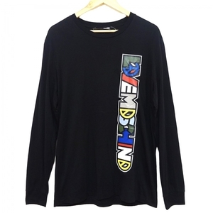 ラブモスキーノ LOVE MOSCHINO 長袖Tシャツ サイズL - 黒×マルチ メンズ クルーネック 美品 トップス
