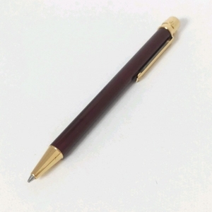 カルティエ Cartier ボールペン - 金属素材 ボルドー×ゴールド インクあり(黒) ペン