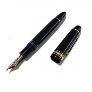 モンブラン MONTBLANC 万年筆 マイスターシュティック レジン 黒×ゴールド インクなし/ペン先14C-585 ペン