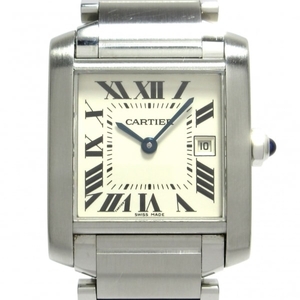 Cartier(カルティエ) 腕時計■美品 タンクフランセーズMM W51011Q3 ボーイズ SS アイボリー
