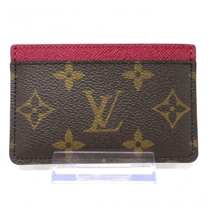 ルイヴィトン LOUIS VUITTON カードケース M60703 ポルトカルトサーンプル モノグラム・キャンバス フューシャ RFID確認済み 新品同様 財布