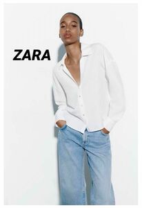 ☆ZARA ザラ クロップドシャツ リネンシャツ リヨセルシャツ