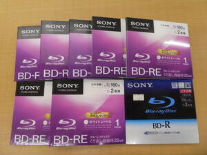 * SONY Blue-ray BNE1VCPJ2 SONY unopened SONY BD-RE video recording for Blue-ray disk 7 sheets /BR-R 1 sheets unopened 1 jpy start *
