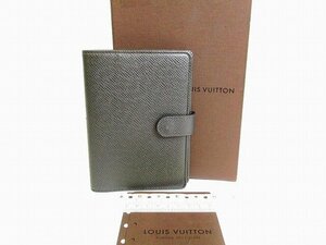 【超美品】 ルイヴィトン LOUIS VUITTON タイガ アジェンダ PM 手帳カバー システム手帳 メンズ