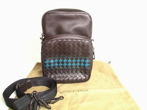 【新古品】ボッテガヴェネタ BOTTEGA VENETA ナッパ イントレチャート ショルダーバッグ 斜めかけ メンズ レディース