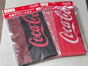 送料込み！★COCA COLA/コカ・コーラ★2022年/応援マフラータオル★赤・黒 計２枚【非売品・新品・未使用】②