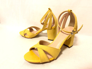 S1402 new goods!BENEBIS! Cross design ankle strap sandals 22.5EEbene screw prompt decision 