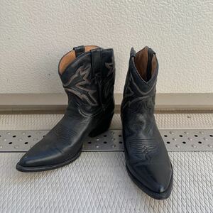 7 1/2 RANCHO BOOTS ランチョ ブーツ ウエスタンブーツ ブラック 黒 メンズ 25.5cm