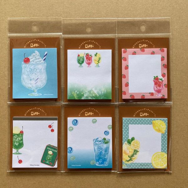ロフト限定☆古川紙工☆はじけるキャンディチョコレート☆付箋☆6点セット☆新品未使用☆