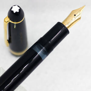  defect have (Mercedes-Benz stamp ) Montblanc Meister shute.k146 ( reality ru* gran ) fountain pen 14K all gold Mnib2 step evo Night core resin made bearing 