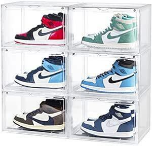 OTYTY shoes box storage box storage case clear sneakers display plastic transparent folding large shape 