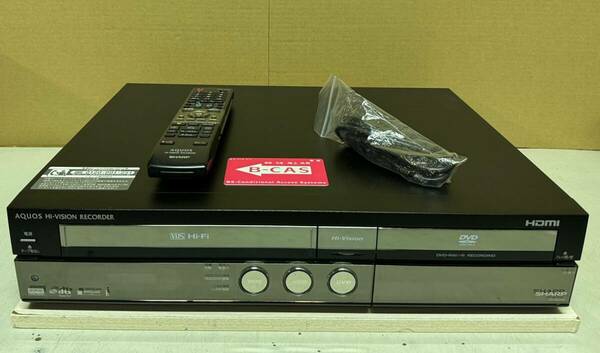 【名機！ 安心！整備済み、美品 】 SHARP 「DV-ACV52」 VHS一体型ビデオデッキ、DVDレコーダー、ダビング10 【 完動品、動作保証 】