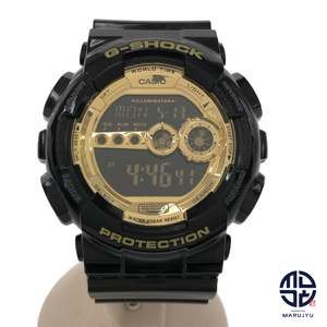 CASIO G-SHOCK カシオ Gショック 黒 ブラック ゴールド GD-100GB デジタル メンズ 腕時計 時計 クオーツ 電池式