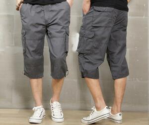 [ new goods ] 3XL dark gray cargo pants men's work summer chinos 7 minute height short pants Easy pants relax casual #268